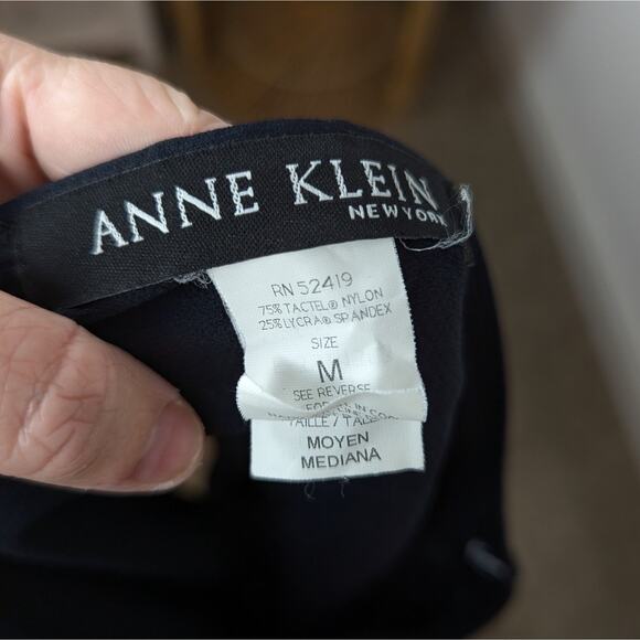 Vintage Anne Klein Retro Navy Micro Mini Skirt Size M - Picture 5 of 5